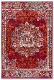 THE RUGS Orient Maderno Medallion Rug Polypropylene 0.8cm Pile Vacuum Safe in Red - Size: 120 cm x 170 cm - thumbnail 1