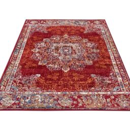 THE RUGS Orient Maderno Medallion Rug Polypropylene 0.8cm Pile Vacuum Safe in Red - Size: 120 cm x 170 cm - thumbnail 6