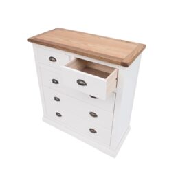 Cabinet Bits Cosenza 5 Drawer Chest of Drawers Brass Cup Handle in Off-White - thumbnail 4