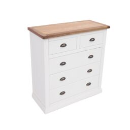 Cabinet Bits Cosenza 5 Drawer Chest of Drawers Brass Cup Handle in Off-White - thumbnail 3