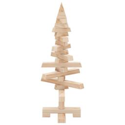 Berkfield Home Beautiful Wooden Christmas Tree for Decoration 60 cm Solid Wood Pine in Tan - thumbnail 5
