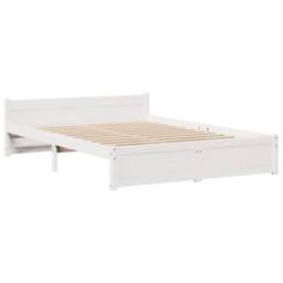 Berkfield Home Decorative Bookcase Bed without Mattress White 140x190cm Solid Wo - Size: 140x190 cm - thumbnail 8