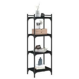 Berkfield Home Bookcase 4-Tier Black 40x30x120 cm Engineered Wood - Size: 40 x 30 x 120 cm - thumbnail 3