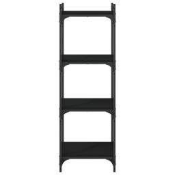 Berkfield Home Bookcase 4-Tier Black 40x30x120 cm Engineered Wood - Size: 40 x 30 x 120 cm - thumbnail 4