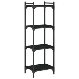 Berkfield Home Bookcase 4-Tier Black 40x30x120 cm Engineered Wood - Size: 40 x 30 x 120 cm - thumbnail 2