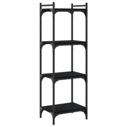 Berkfield Home Bookcase 4-Tier Black 40x30x120 cm Engineered Wood - Size: 40 x 30 x 120 cm - thumbnail 6