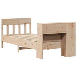 Berkfield Home Bookcase Bed without Mattress 75x190 cm Small Single Solid Wood Pine in Brown - thumbnail 6