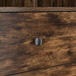 Berkfield Home Desk with Storage Smoked Oak Engineered Wood in Brown - thumbnail 9