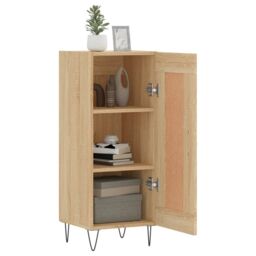 Berkfield Home Sideboard Sonoma Oak 34.5x34x90 cm Engineered Wood in Brown - thumbnail 4