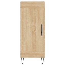 Berkfield Home Sideboard Sonoma Oak 34.5x34x90 cm Engineered Wood in Brown - thumbnail 5