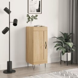 Berkfield Home Sideboard Sonoma Oak 34.5x34x90 cm Engineered Wood in Brown - thumbnail 1