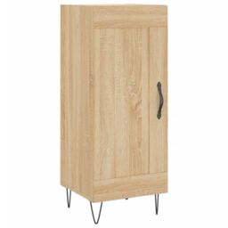 Berkfield Home Sideboard Sonoma Oak 34.5x34x90 cm Engineered Wood in Brown - thumbnail 2