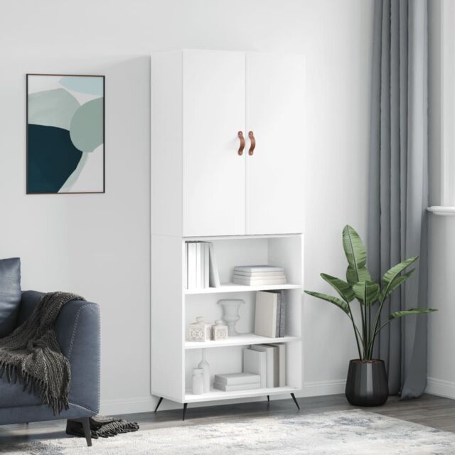 Berkfield Home Highboard White 69.5x34x180 cm Engineered Wood - image 1