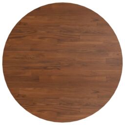 Berkfield Home Round Table Top Dark Brown √ò50x1.5 cm Treated Solid Wood Oak - Size: 50x1.5 cm - thumbnail 2