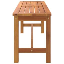 Berkfield Home Garden Bench 110x35x45 cm Solid Wood Acacia in Brown - Size: 110 x 35 x 45 cm - thumbnail 4