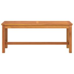 Berkfield Home Garden Bench 110x35x45 cm Solid Wood Acacia in Brown - Size: 110 x 35 x 45 cm - thumbnail 3