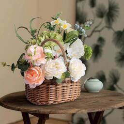 SPETLEK Natural Wicker Basket With Handle Flower Organising x 2 - thumbnail 5