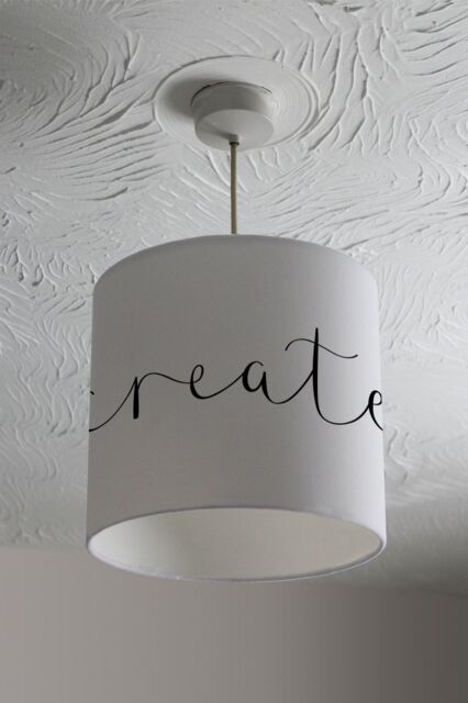 Benjamin Tate Design text create ceiling lamp shade in Natural