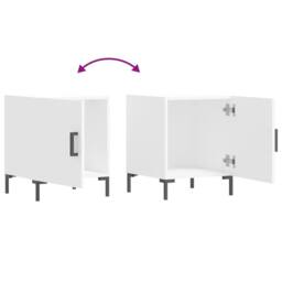 Berkfield Home Bedside Cabinets 2 pcs White 40x40x50 cm Engineered Wood - Size: 40 x 40 x 50 cm - thumbnail 7