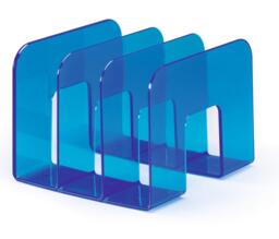 TREND Magazine Stand Desk File Holder Book Organiser - Clear Blue