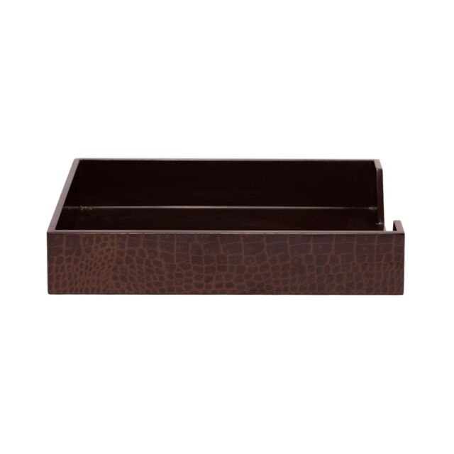 Posh Trading Company Chelsea Paper Tray - Vintage Croc in Brown - image 1