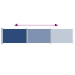 Berkfield Home Patio Retractable Side Awning 140x600 cm Blue - thumbnail 4