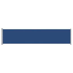 Berkfield Home Patio Retractable Side Awning 140x600 cm Blue - thumbnail 2