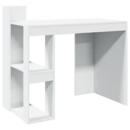 Berkfield Home Office Desk White 103.5x56.5x94 cm Engineered Wood - thumbnail 1