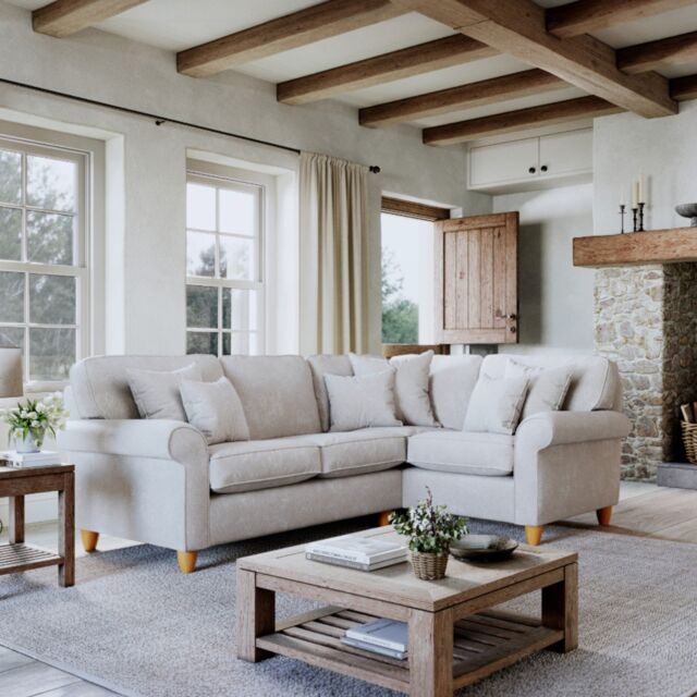 The Great Sofa Company Flora 2 Corner 1 Sofa Glory Pearl in Light Beige - image 1