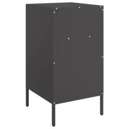 Berkfield Home Sturdy Bedside Cabinets 2 pcs Black 36x39x68 cm Steel - Size: 36 x 39 x 68 cm - thumbnail 8