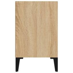 Berkfield Home Bed Cabinet with Metal Legs Sonoma Oak 40x30x50 cm in Brown - Size: 40 x 30 x 50 cm - thumbnail 5