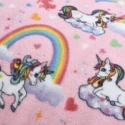 Homes-Linen Pink Unicorn Teddy Fleece Duvet Cover Set Super Soft Warm Kids Bedding - Size: Double - thumbnail 2