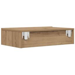 Berkfield Home TV Cabinet with LED Lights Artisan Oak 60x35x15.5 cm in Brown - thumbnail 9