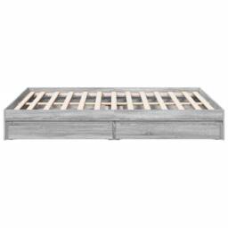 Berkfield Home Bed Frame with Drawers without Mattress Grey Sonoma 160x200 cm - thumbnail 5