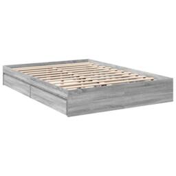 Berkfield Home Bed Frame with Drawers without Mattress Grey Sonoma 160x200 cm - thumbnail 6