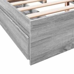 Berkfield Home Bed Frame with Drawers without Mattress Grey Sonoma 160x200 cm - thumbnail 8
