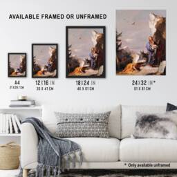 Artery8 Giovanni Battista Tiepolo Flight Into Egypt Framed Wall Art Print - Size: A4 - thumbnail 3