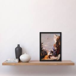Artery8 Giovanni Battista Tiepolo Flight Into Egypt Framed Wall Art Print - Size: A4 - thumbnail 4
