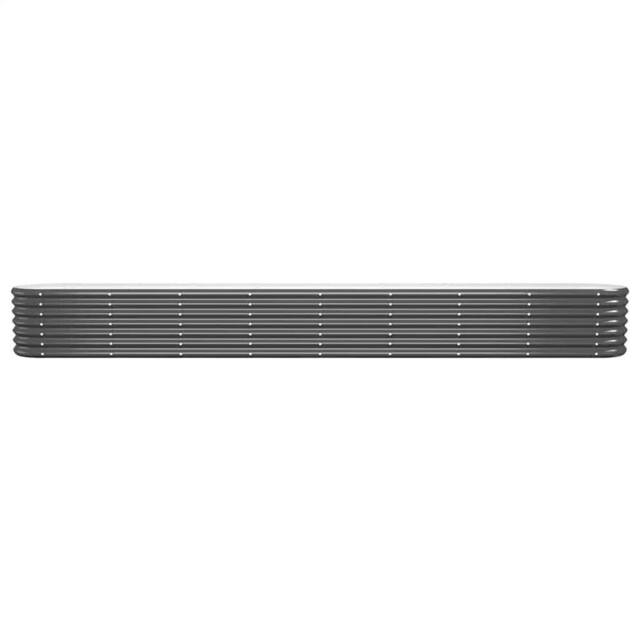 Berkfield Home Garden Raised Bed Powder-coated Steel 332x40x36 cm Anthracite in Charcoal - Size: 332 x 40 x 36 cm - image 1