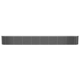 Berkfield Home Garden Raised Bed Powder-coated Steel 332x40x36 cm Anthracite in Charcoal - Size: 332 x 40 x 36 cm