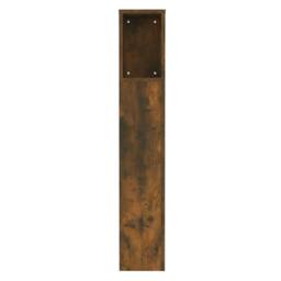 Berkfield Home Headboard Cabinet Smoked Oak 100x18.5x104.5 cm in Brown - thumbnail 5
