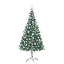 Berkfield Home Elegant Artificial Christmas Tree with Stand Green 210 cm PVC and - thumbnail 4