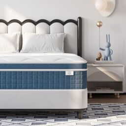 Dprodo Medium Firm Hybrid Mattress 27CM - Memory Foam & Pocket Springs in White - Size: Double