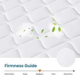 Dprodo Medium Firm Hybrid Mattress 27CM - Memory Foam & Pocket Springs in White - Size: Double - thumbnail 6