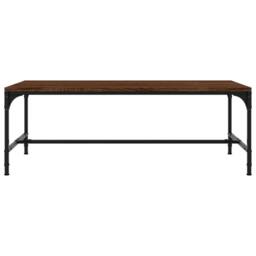 Berkfield Home Decorative Coffee Table Brown Oak 100x50x35 cm Engineered Wood - Size: 100 x 50 x 35 cm - thumbnail 4