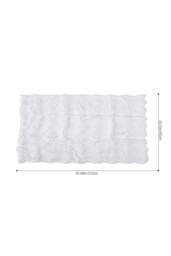 Living and Home Sleek Textured Plush Sofa Cover in White - Size: Large - thumbnail 8