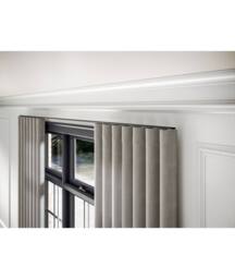 New Edge Blinds Black Hidden Ceiling Fix Aluminium Curtain Hanging Track - Size: 140 cm - thumbnail 2