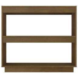 Berkfield Home Book Cabinet Honey Brown 80x35x71 cm Solid Pinewood - Size: 80 x 35 x 71 cm - thumbnail 5