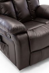 More4Homes Chester Manual Recliner Bonded Leather 1+3 Seater Sofa Set in Brown - thumbnail 7