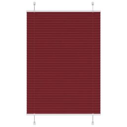 Berkfield Home Pleated Blind Bordeaux Red 100x150 cm Fabric Width 99.4 cm Polyester - thumbnail 1
